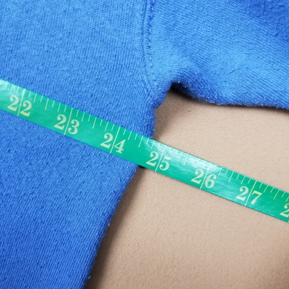 VTG 90's 00's Lee Cute Large Candles Florals Design Blue Crewneck Sweatshirt - Picture 6 of 7